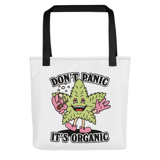 don't panic it's organic tote bag