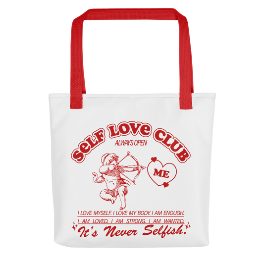 self love cupid tote bag