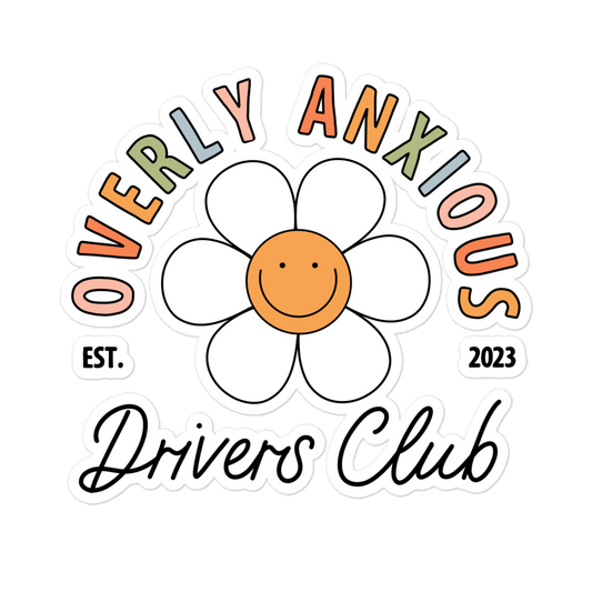 anxious driver daisy sticker