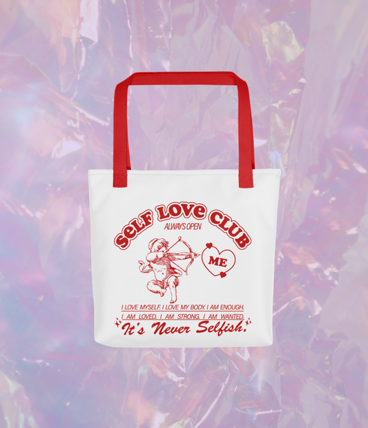 self love cupid tote bag
