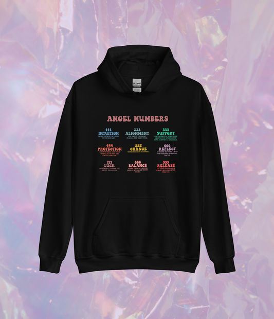 angel numbers colorful unisex hoodie