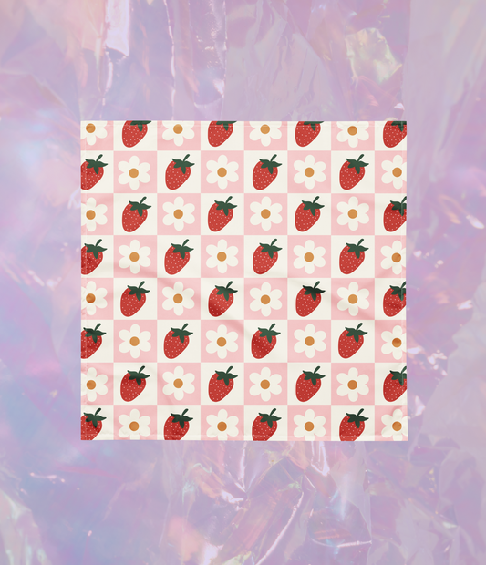strawberry all-over print bandana