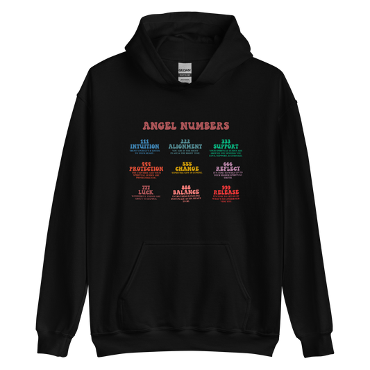 angel numbers colorful unisex hoodie
