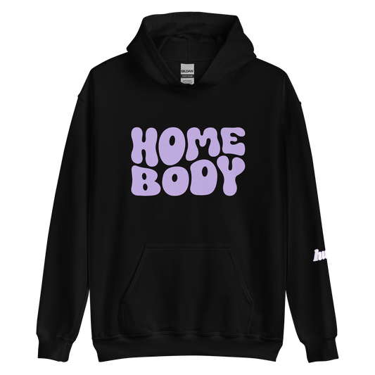 homebody purple stacked unisex hoodie
